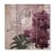 Designart - Vintage Purple and Pink Flowers I - Traditional Print on Natural Pine Wood